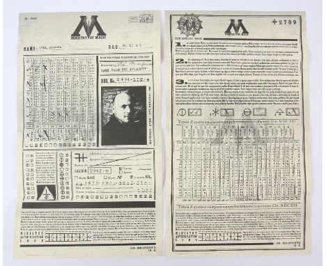 Harry Potter and the Deathly Hallows Part 1 (2010) - Ministry of Magic Wizarding Register Department pages were custom printe