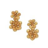FLOWERHEAD PENDENT EARCLIPS