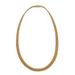 TEXTURED GOLD NECKLACE