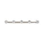 DIAMOND BAR BROOCH