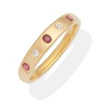 SPINEL AND DIAMOND BANGLE