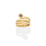 GEM-SET SNAKE RING