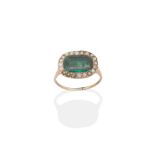 PASTE AND HALF PEARL RING