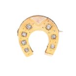 DIAMOND HORSESHOE BROOCH,