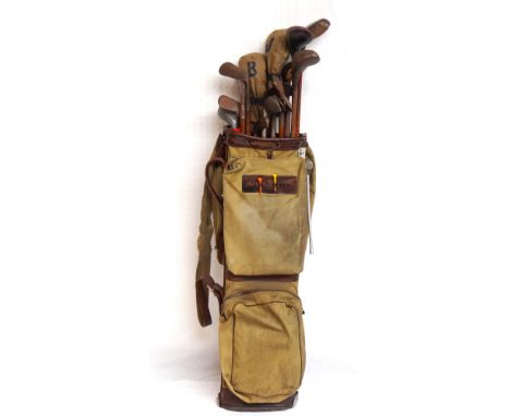 SELECTION OF VINTAGE HICKORY SHAFTED GOLF CLUBS
woods, irons, mashies and putters, makers include 'J.G.Smith', 'George Gadd',