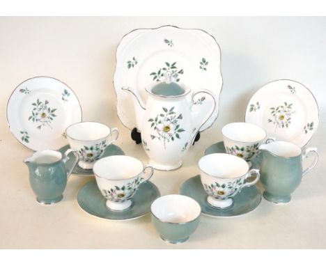 ROYAL GRAFTON 'MELROSE' COFFEE/TEA SET
comprising coffee pot, six cups, six saucers, sugar basin and cream jug, six tea cups,