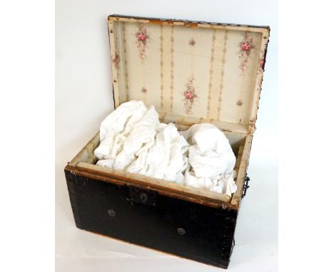 COLLECTION OF TEN EDWADIAN AND LATER CHRISTENING ROBES
some with lace detail, contained in a trunk
