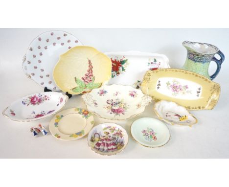 NEWHALL BOUMIER WARE JUG
various cake and sandwich plates including Royal Albert 'Old Country Roses', Paragon, Carlton Ware, 