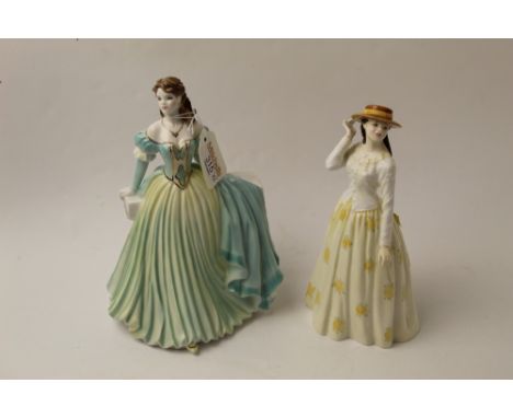 Royal Worcester figurine Olivia and Royal Doulton figurine Suzanne 