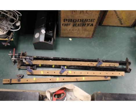 Five sash clamps