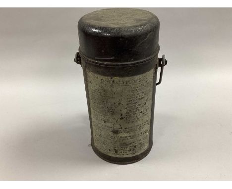 World War II British Army Thermos Flask, with military broad arrow and year 1943 on base.