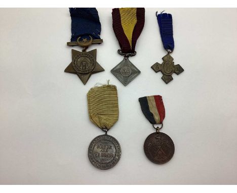 Khedives Star 1882 Medal, three Army Temperance Association medals and a George VI 1937 coronation medal.