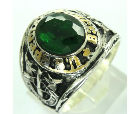 Vietnam War period US Special Forces white metal ring, UK Size W, US Size 11.5. P&amp;P Group 1 (£14+VAT for the first lot an