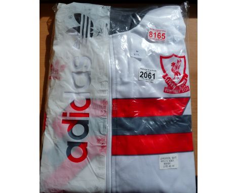 Original 1980s Adidas Liverpool FC tracksuit, size 42-44, appears unused. P&amp;P Group 1 (£14+VAT for the first lot and £1+V