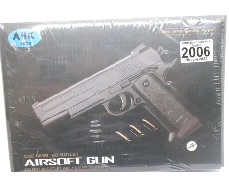 New and boxed airsoft Glock BB pistol. P&amp;P Group 1 (£14+VAT for the first lot and £1+VAT for subsequent lots) 