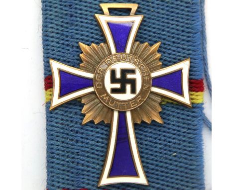 German Third Reich Mothers Cross bronze grade. P&amp;P Group 1 (£14+VAT for the first lot and £1+VAT for subsequent lots) 
