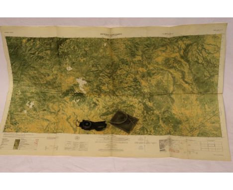 Vietnam War period 1966 Dated US compass and 1965 dated pictograph Jungle Map. P&amp;P Group 2 (£18+VAT for the first lot and