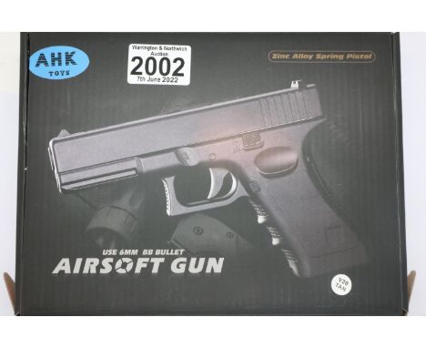 New and boxed airsoft Glock BB pistol. P&amp;P Group 1 (£14+VAT for the first lot and £1+VAT for subsequent lots) 
