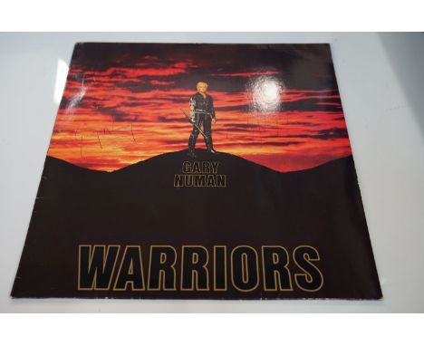 VINYL - PUNK / NEW WAVE / SYNTH - GARY NUMAN / TUBEWAY ARMY - FULLY SIGNED "WARRIORS" ALBUM, SIGNED by the whole band, GARY N