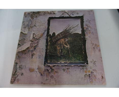 VINYL - LED ZEPPELIN - "IV (FOUR SYMBOLS)", ATLANTIC RECORDS PLUM LABEL 1ST ISSUE A//3- B//4 Matrix 