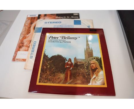 VINYL - ACID FOLK / PSYCH - 3 RARE ACID FOLK PSYCH 1ST PRESSINGS ALBUMS. 1) PETER BELLAMY - "WON'T YOU GO MY WAY ?", 1971, AR