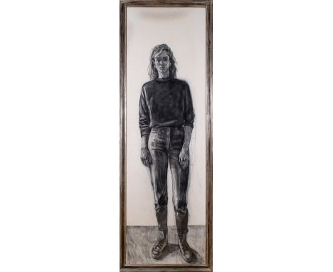 Emma Sergeant (British, 1959) Self Portrait Charcoal on canvas Provenance:&nbsp; Thomas Agnew and Sons, 1988 Dimensions:&nbsp
