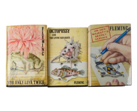 Ian Fleming x3 James Bond first editions, to include Octopussy, You only Live Twice and On Her Majesty's Secret Service&nbsp;