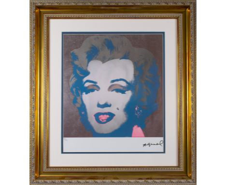 After Andy Warhol (American 1928-1987) Marilyn (burgundy) Screenprint in colours on wove Numbered 86/100 in pencil, and stamp
