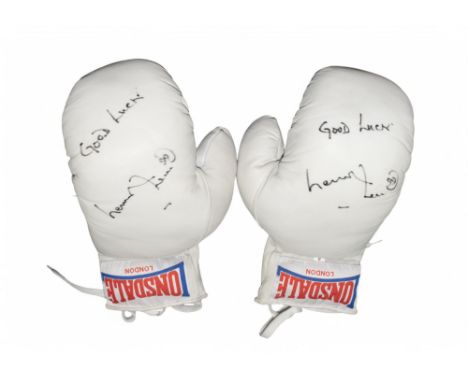 Lennox Lewis signed boxing gloves Inscribed, 'Good Luck / Lennox Lewis '99'  Property of a gentleman
