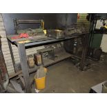 Steel work bench.