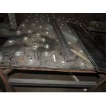 Roller table, 184 in x 12 in., 56 rollers.