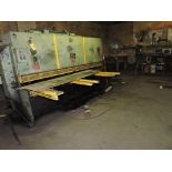 HTC hydraulic shear, model 375-10A, sn A11771135, 10 ft., 3/8 capacity, hyd. Back gauge.
