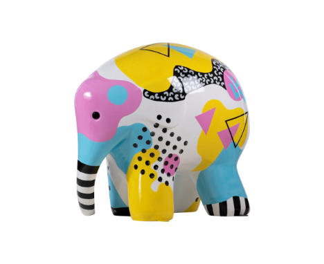 This is a bold and fun sculpture using ‘MemphisDesign’ as inspiration. The Memphis Group(actually based in Milan) were ground