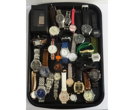SELECTION OF LADIES AND GENTLEMEN'S WRISTWATCHESincluding Fossil, Citizen Eco-Drive, Timex, Casio, Swatch, Superdry, Guess an