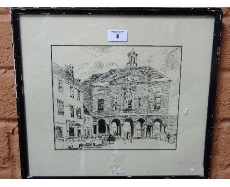Pencil Sketch, signed 18.5 x 25 cm,