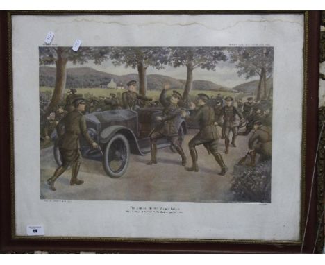 A Michael Collins Framed Print after the Original by W.S. Rogers. The  Béal na Bláth Ambush & Death of General Michael Collin
