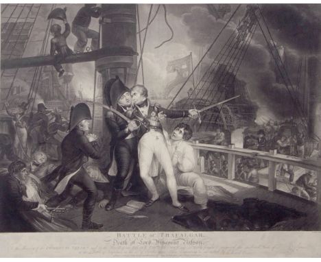 After William Marshall Craig (British, 1765-1827), 'Battle of Trafalgar and death of Lord Viscount Nelson' published by Edwar