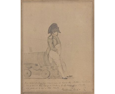 Napoleon on Board the Northumberland to St Helena,  from the sketch by Denzil Ibbetson, given by him to Theodore Hook.  Litho