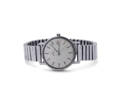 Gents second or third quarter of 20th century Omega automatic wrist watch with stainless steel case, having partially enamell