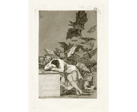 Francisco de Goya (Fuendetodos 1746 - 1828 Bordeaux)El sueño de la razon produce monstruos - Der Traum der Vernunft gebiert U