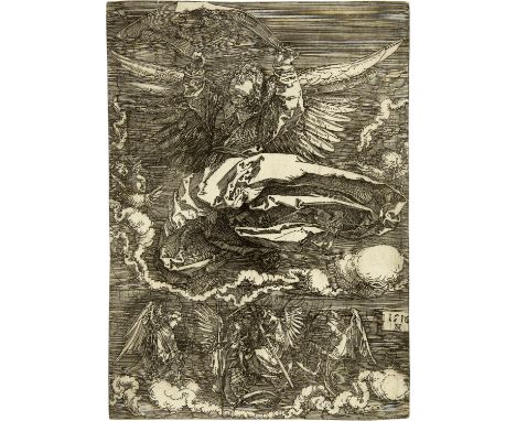 Albrecht Dürer (1471 Nürnberg 1528)Das Schweisstuch, von einem Engel gehalten - The Sudarium Held by One Angel1516Radierung a