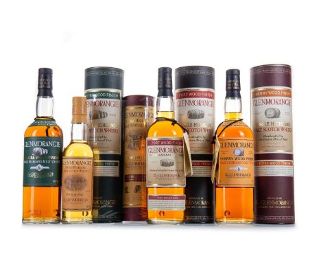 GLENMORANGIE WOOD FINISH COLLECTION WITH 10 YEAR OLD 35CL HIGHLAND SINGLE MALT  Famous for their unique stills, each as tall 