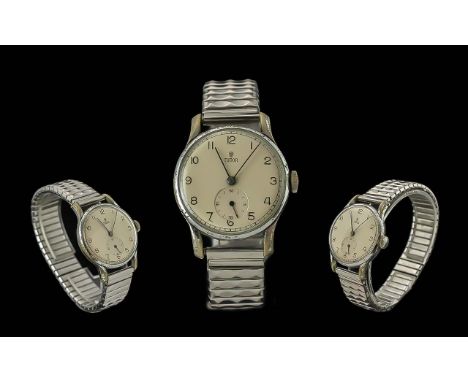 Rolex Tudor Gent's Mechanical Stainless Steel Wrist Watch, circa 1950's.  Working order, dial, case excellent all aspects.  G
