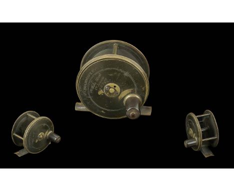 Holbrow &amp; Co. of London - Vintage Fly Fishing Reel.  A Holbrow &amp; Co. 40 Duke Street, St. James London, 3'' brass cent