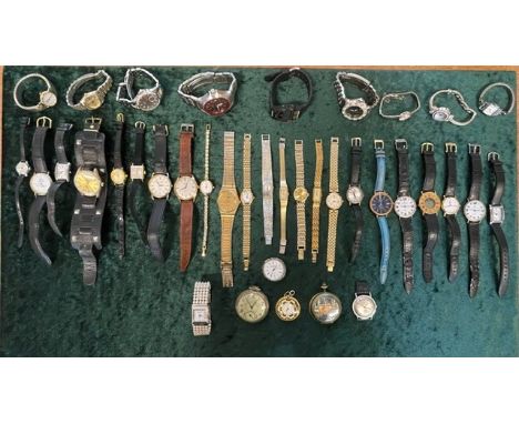 Bag of Assorted Ladies &amp; Gentlemen's Wristwatches, leather and bracelet straps, assorted designs and makes including Seko