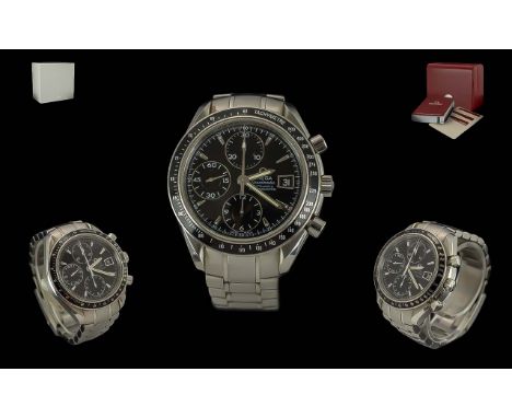 Omega Speedmaster Automatic Chronometer Chronograph Gent's Stainless Steel Wrist Watch with extra links, ref.no.32105000, cal