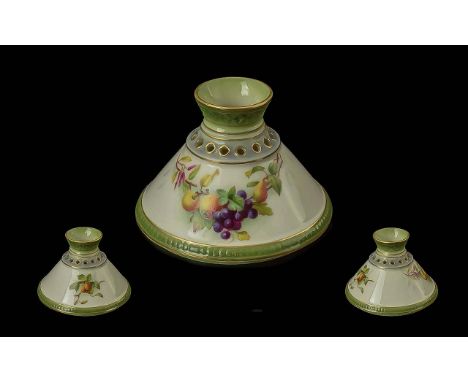 Small  Royal Worcester Potpourri Vase, Shape No 1885