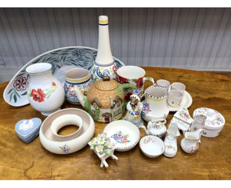 Box of Miscellaneous to include Poole pottery, Wedgwood, Royal Worcester, Marks &amp; Spencers, etc.