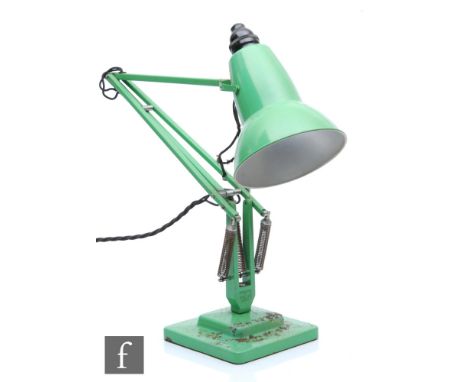 George Carwardine - Herbert Terry &amp; Sons Ltd, Redditch - A mid 20th Century model 1227 Anglepoise lamp in a green painted