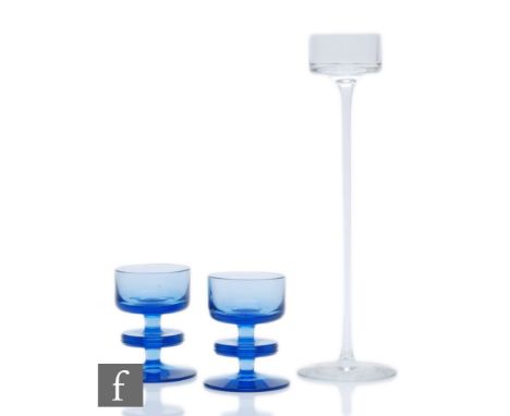 Ronald Stennett-Willson - Wedgwood - A large clear crystal Brancaster clear crystal candlestick circa 1960s, complete with or